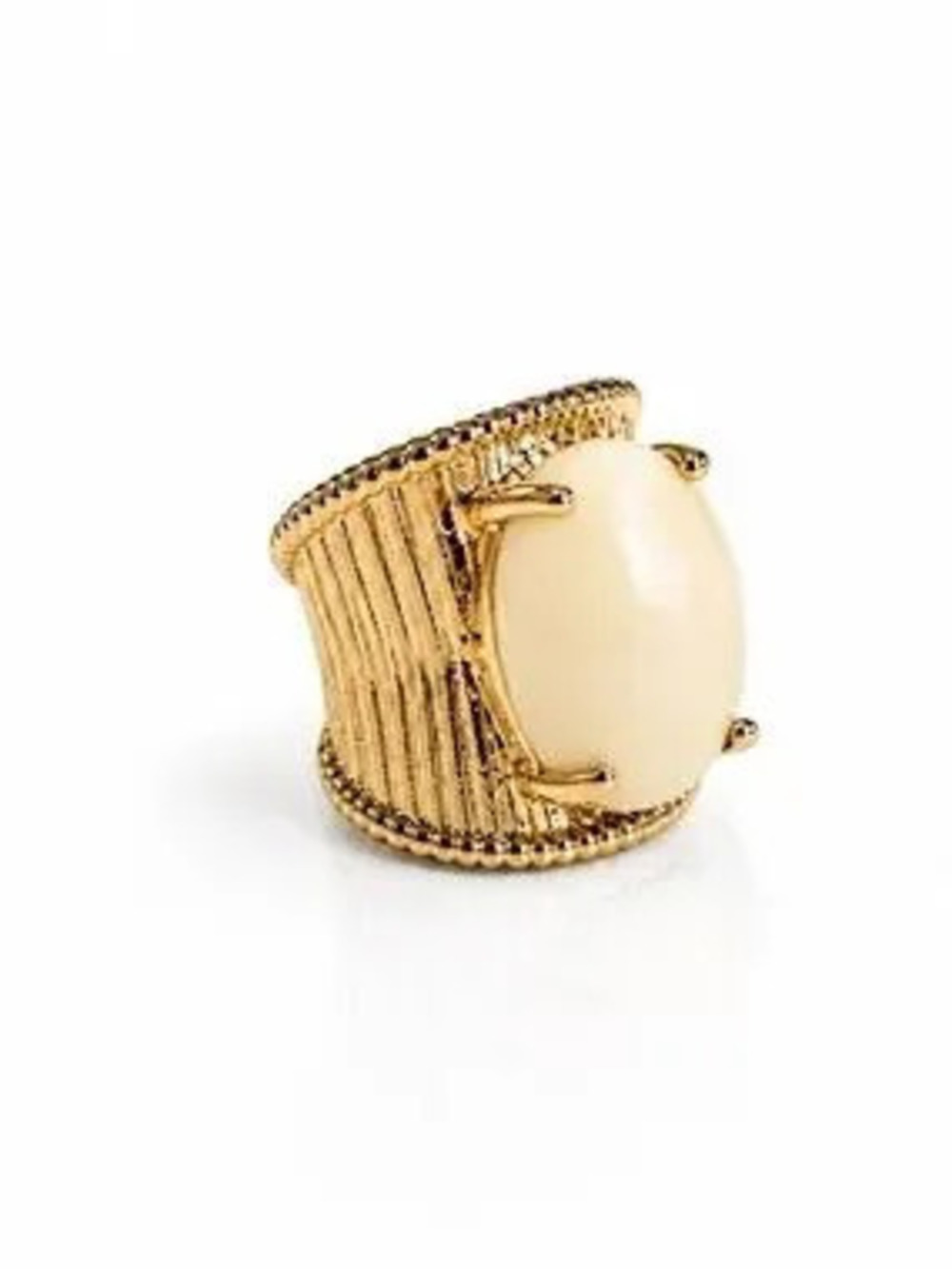Gold and Cream Statement Ring